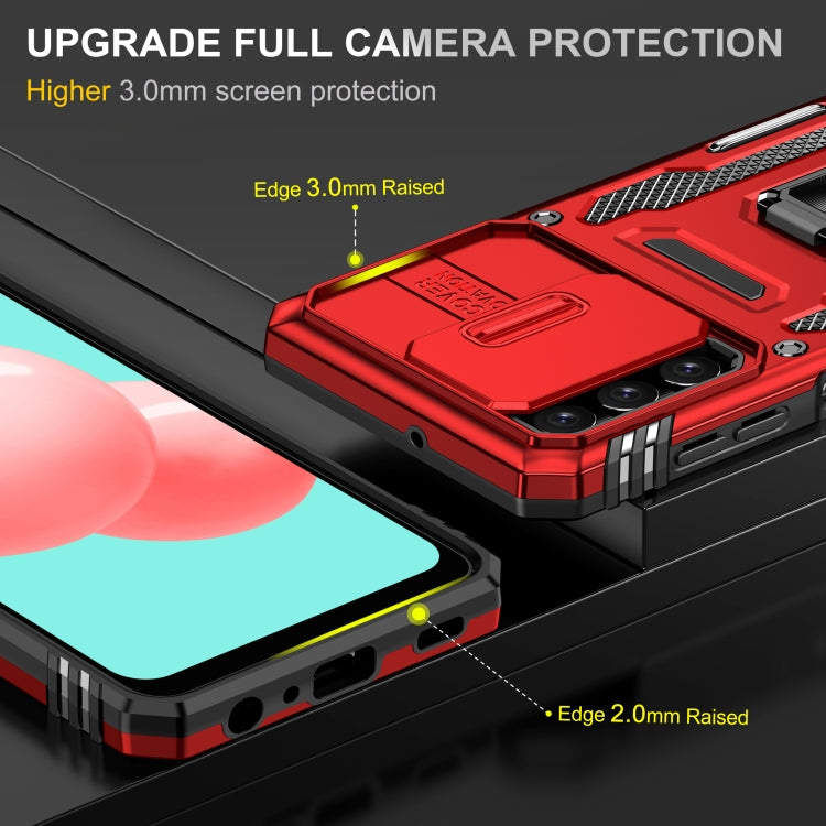 For Samsung Galaxy A32 5G Armor PC + TPU Camera Shield Phone Case