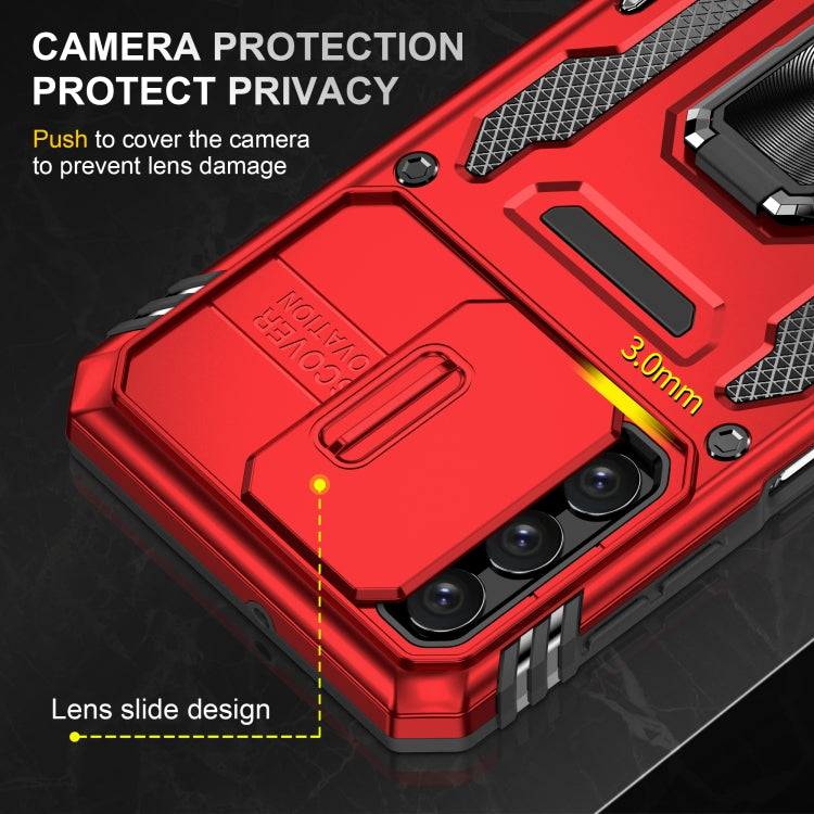 For Samsung Galaxy A32 5G Armor PC + TPU Camera Shield Phone Case