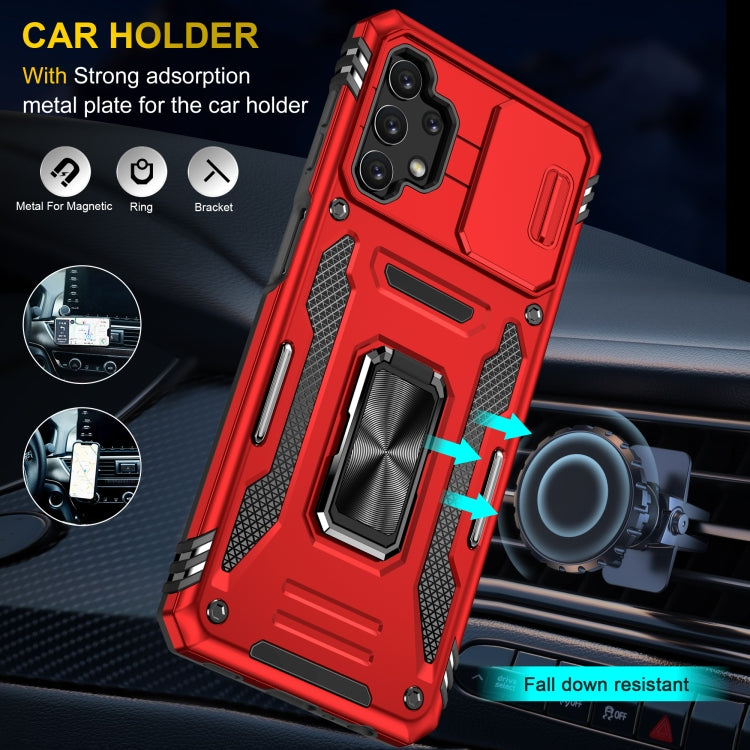 For Samsung Galaxy A32 5G Armor PC + TPU Camera Shield Phone Case