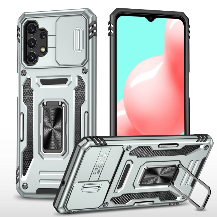 For Samsung Galaxy A32 5G Armor PC + TPU Camera Shield Phone Case