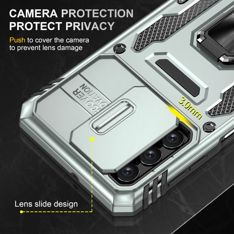 For Samsung Galaxy A32 5G Armor PC + TPU Camera Shield Phone Case