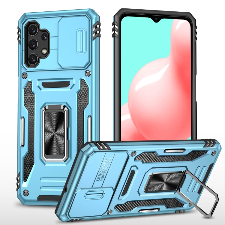 For Samsung Galaxy A32 5G Armor PC + TPU Camera Shield Phone Case