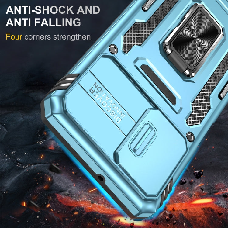 For Samsung Galaxy A32 5G Armor PC + TPU Camera Shield Phone Case