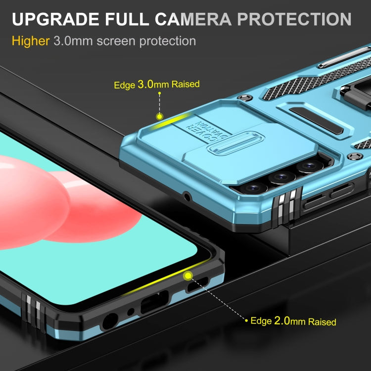 For Samsung Galaxy A32 5G Armor PC + TPU Camera Shield Phone Case