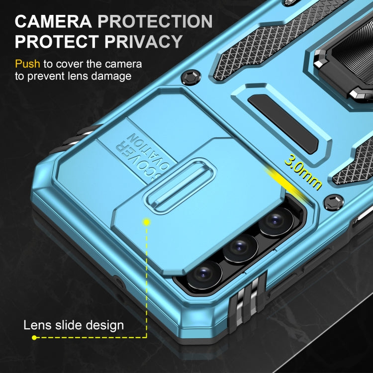 For Samsung Galaxy A32 5G Armor PC + TPU Camera Shield Phone Case