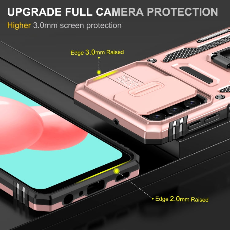 For Samsung Galaxy A32 5G Armor PC + TPU Camera Shield Phone Case