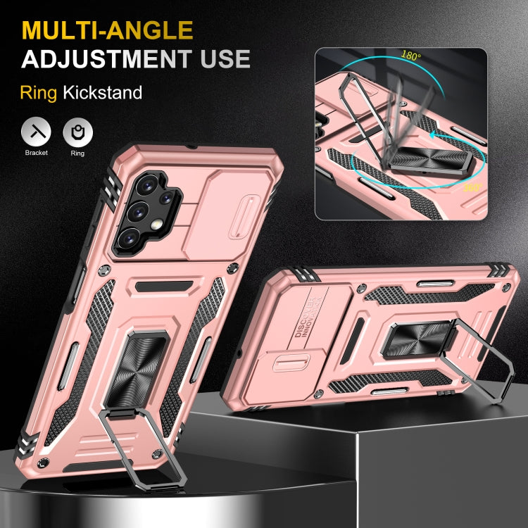 For Samsung Galaxy A32 5G Armor PC + TPU Camera Shield Phone Case