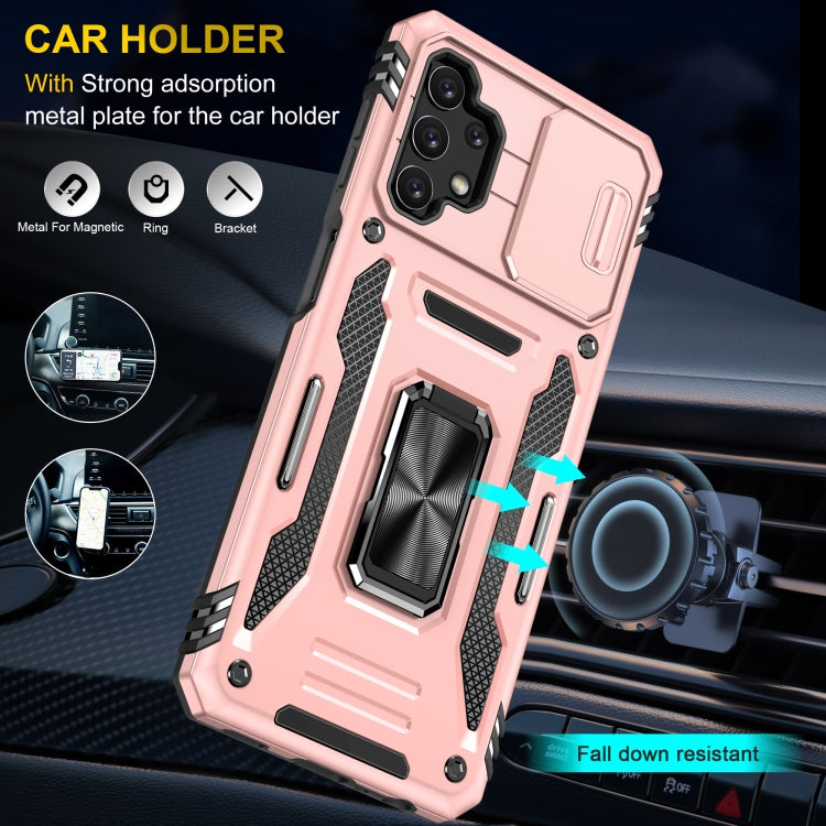For Samsung Galaxy A32 5G Armor PC + TPU Camera Shield Phone Case