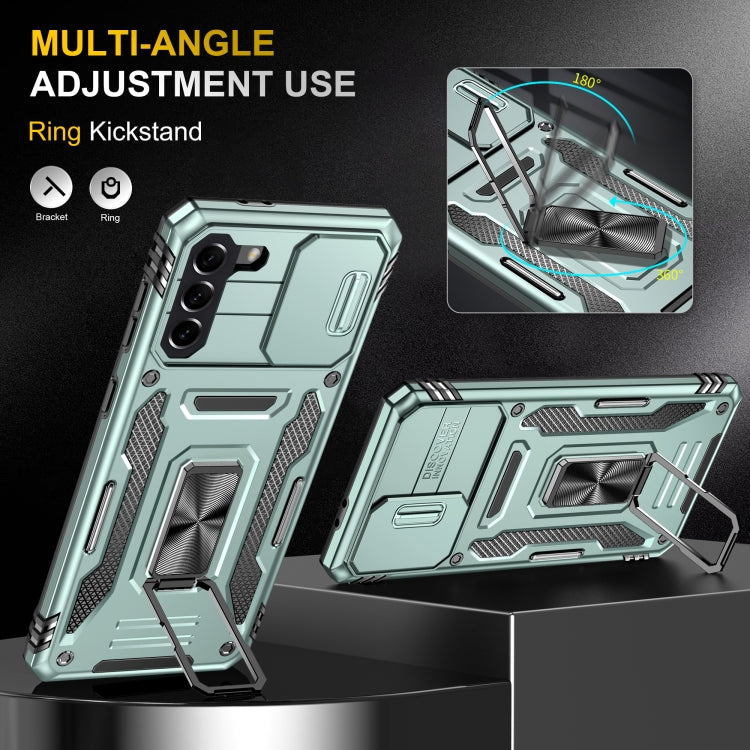 For Samsung Galaxy S21 5G Armor PC + TPU Camera Shield Phone Case