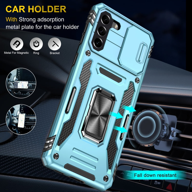 For Samsung Galaxy S21 5G Armor PC + TPU Camera Shield Phone Case
