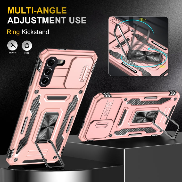 For Samsung Galaxy S21 5G Armor PC + TPU Camera Shield Phone Case