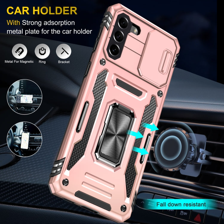 For Samsung Galaxy S21 5G Armor PC + TPU Camera Shield Phone Case