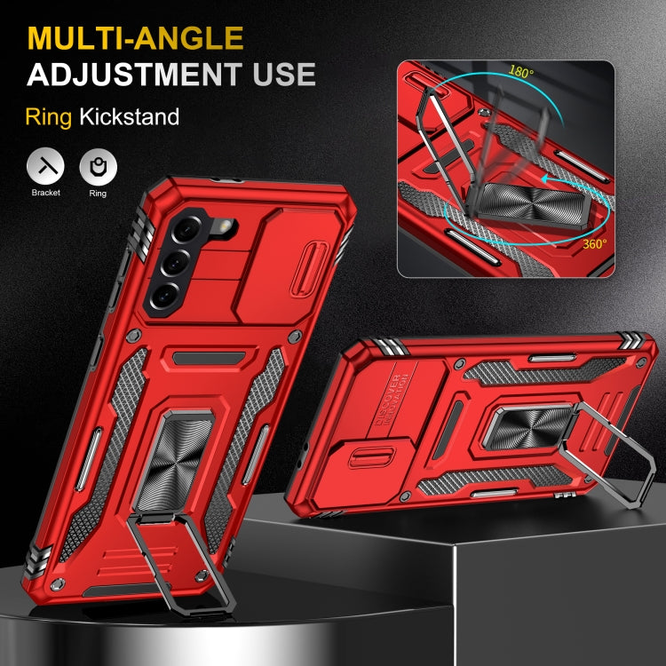 For Samsung Galaxy S21+ 5G Armor PC + TPU Camera Shield Phone Case