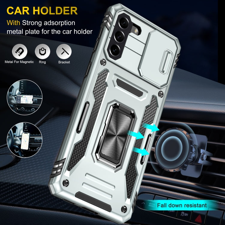 For Samsung Galaxy S21+ 5G Armor PC + TPU Camera Shield Phone Case