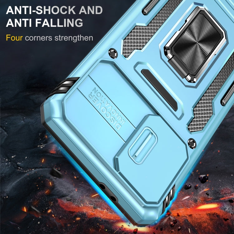 For Samsung Galaxy S21+ 5G Armor PC + TPU Camera Shield Phone Case