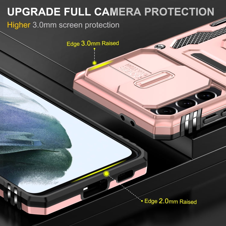 For Samsung Galaxy S21+ 5G Armor PC + TPU Camera Shield Phone Case
