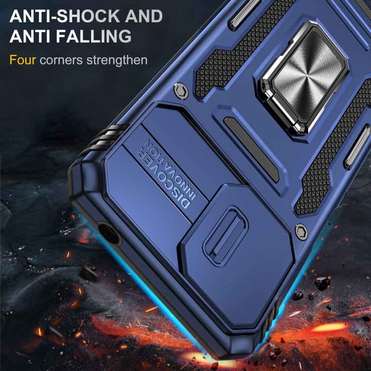 For Motorola Moto G22 Armor PC + TPU Camera Shield Phone Case