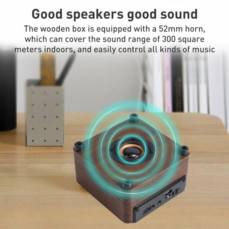 K2 Multifunctional Desktop Wooden Bluetooth Speaker Wireless Loudspeaker
