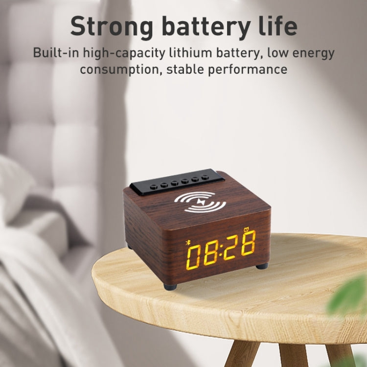K2 Multifunctional Desktop Wooden Bluetooth Speaker Wireless Loudspeaker