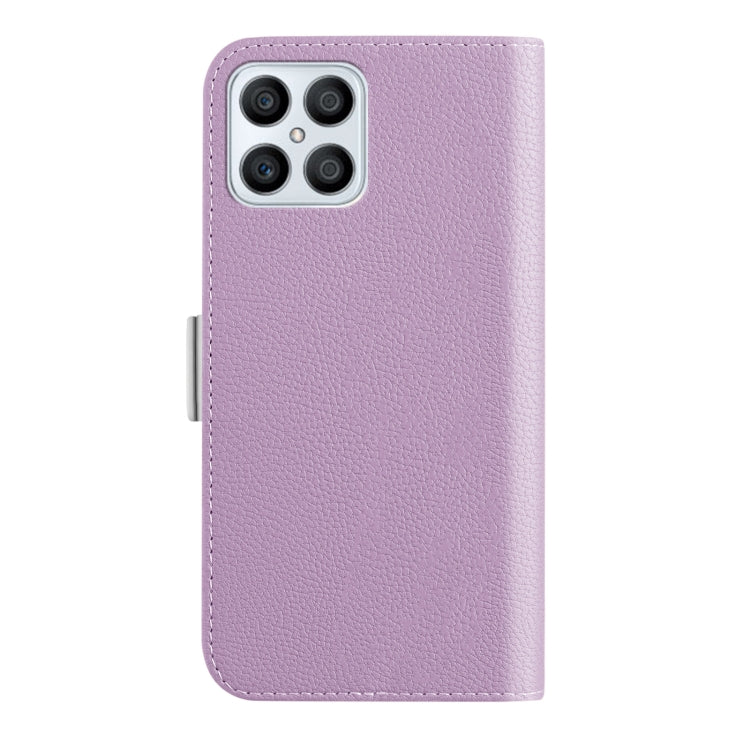 For Honor X8 Candy Color Litchi Texture Leather Phone Case