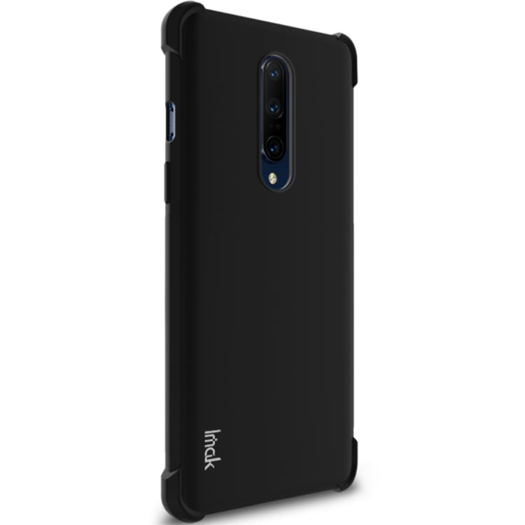 For OnePlus 8 IMAK All-inclusive Shockproof Airbag TPU Protective Case, with Screen Protector(Metallic Black)