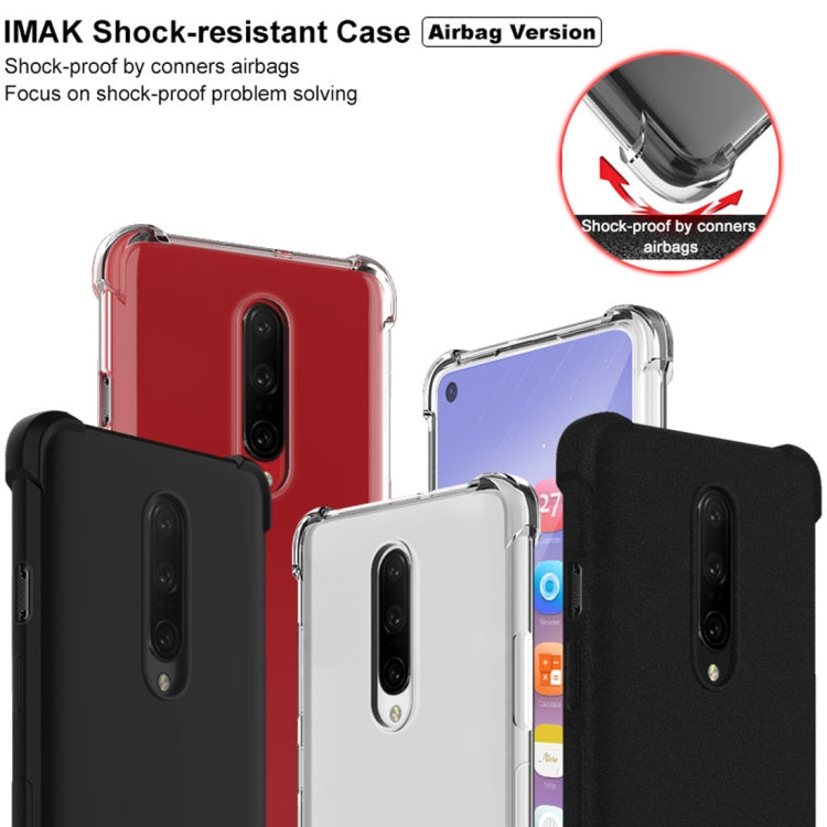 For OnePlus 8 IMAK All-inclusive Shockproof Airbag TPU Protective Case, with Screen Protector(Metallic Black)
