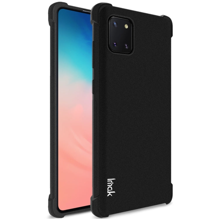For Galaxy Note10 Lite / A81 IMAK All-inclusive Shockproof Airbag TPU Protective Case, with Screen Protector(Matte Black)