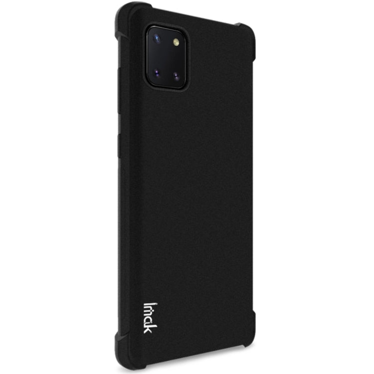 For Galaxy Note10 Lite / A81 IMAK All-inclusive Shockproof Airbag TPU Protective Case, with Screen Protector(Matte Black)