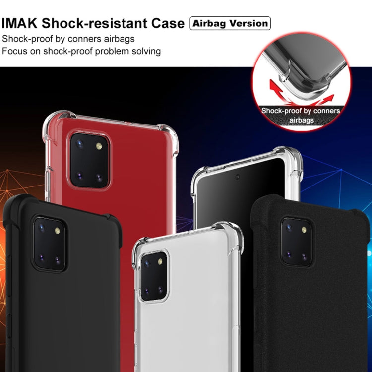 For Galaxy Note10 Lite / A81 IMAK All-inclusive Shockproof Airbag TPU Protective Case, with Screen Protector(Matte Black)