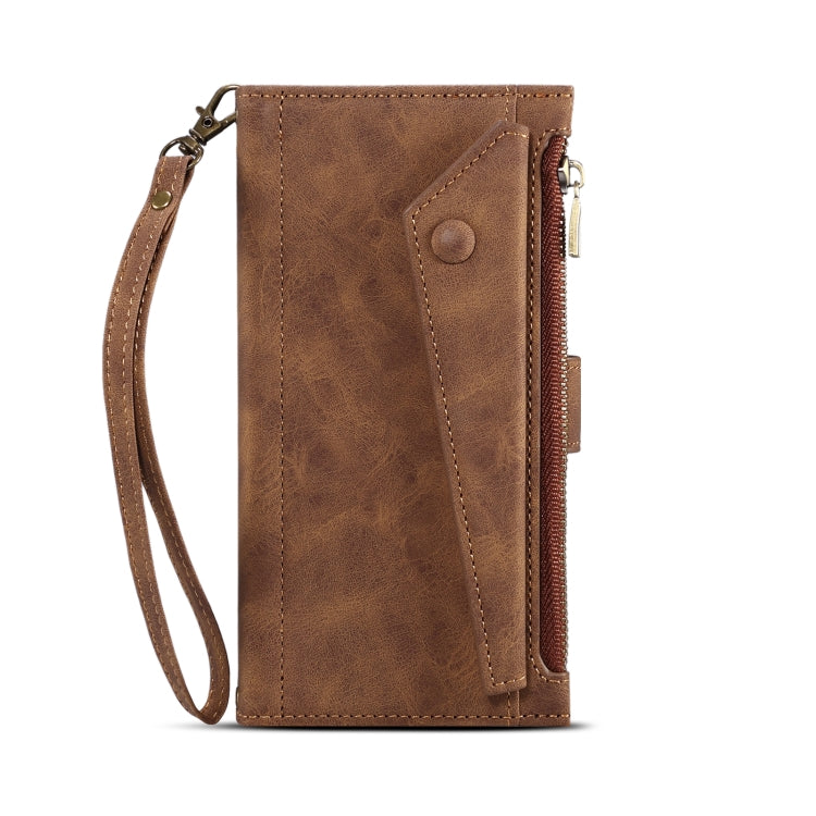 For iPhone 14 Pro Retro Frosted RFID Flip Leather Phone Case