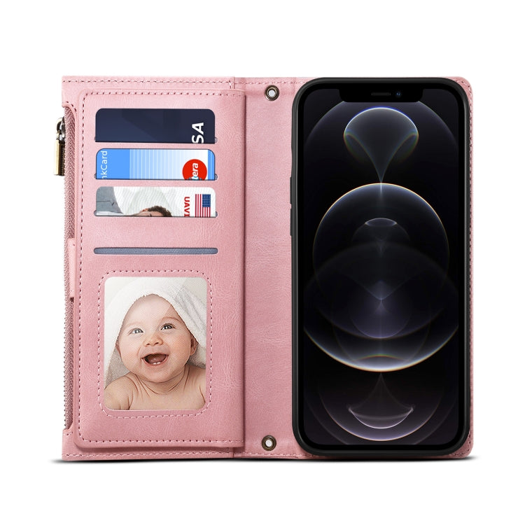 For iPhone 14 Pro Retro Frosted RFID Flip Leather Phone Case
