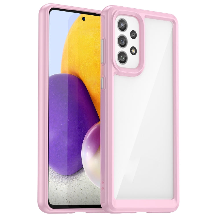 For Samsung Galaxy A73 5G Colorful Series Acrylic + TPU Phone Case