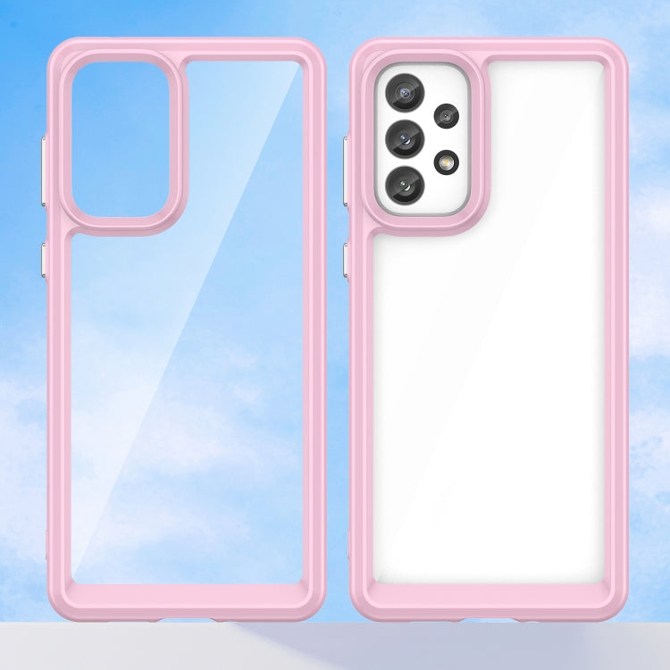 For Samsung Galaxy A73 5G Colorful Series Acrylic + TPU Phone Case
