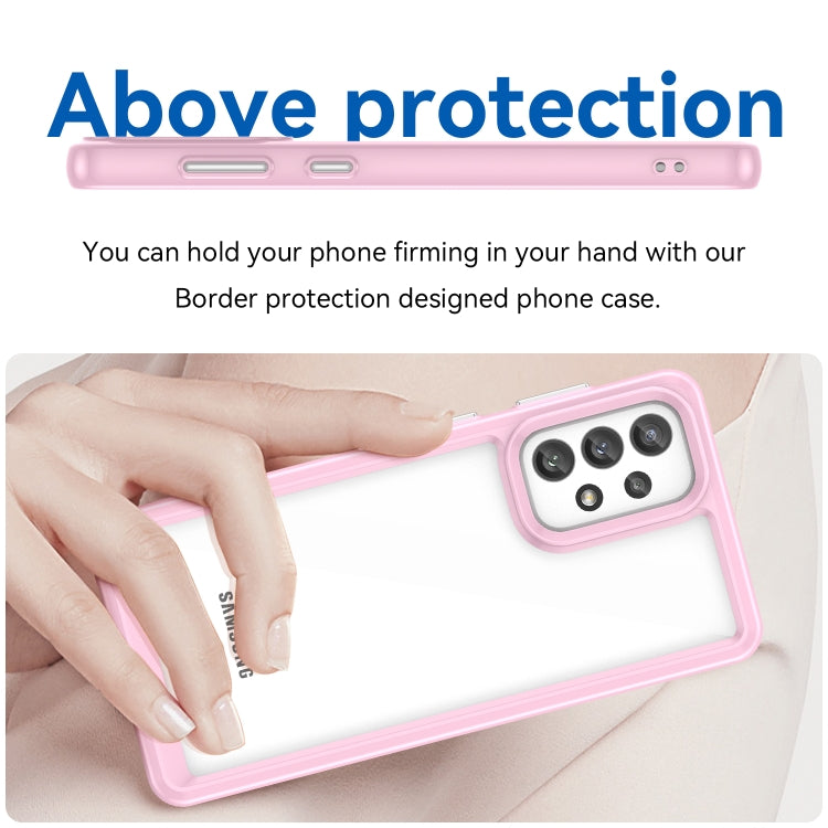 For Samsung Galaxy A73 5G Colorful Series Acrylic + TPU Phone Case