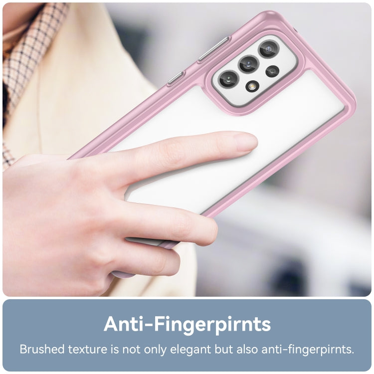 For Samsung Galaxy A73 5G Colorful Series Acrylic + TPU Phone Case