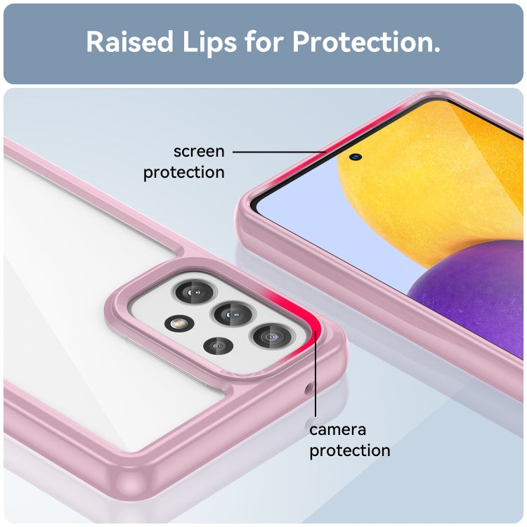 For Samsung Galaxy A73 5G Colorful Series Acrylic + TPU Phone Case