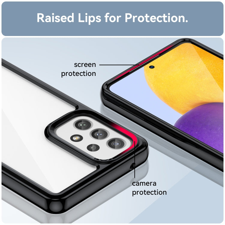 For Samsung Galaxy A73 5G Colorful Series Acrylic + TPU Phone Case