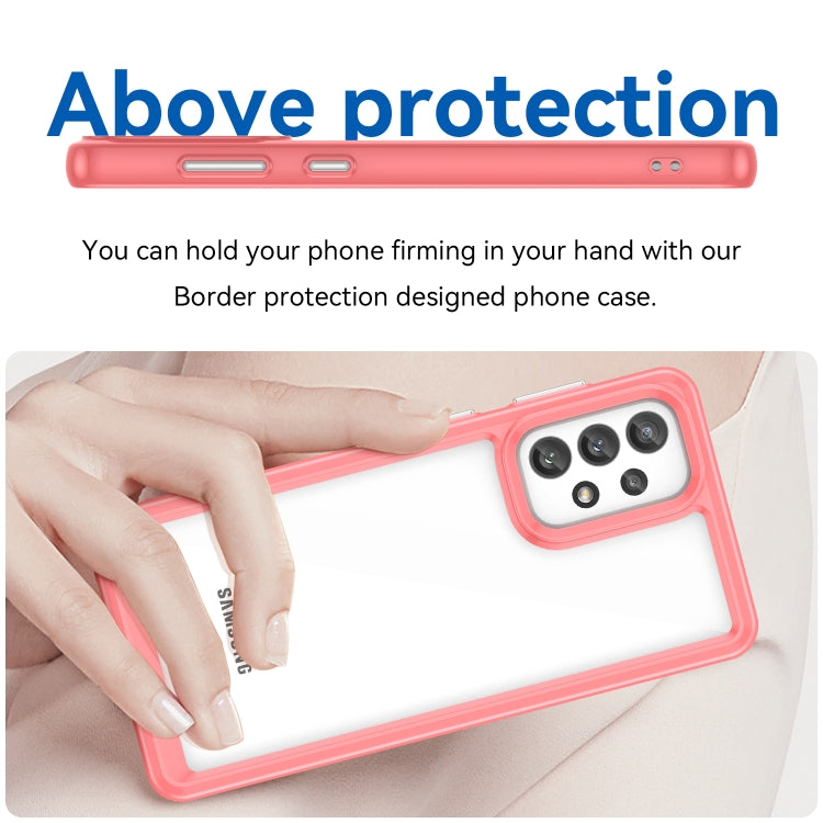 For Samsung Galaxy A73 5G Colorful Series Acrylic + TPU Phone Case