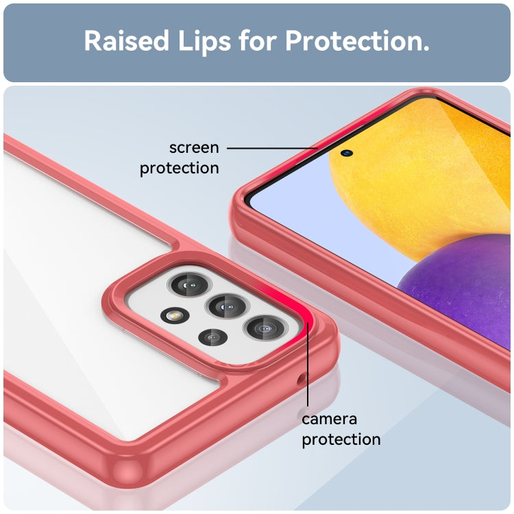 For Samsung Galaxy A73 5G Colorful Series Acrylic + TPU Phone Case