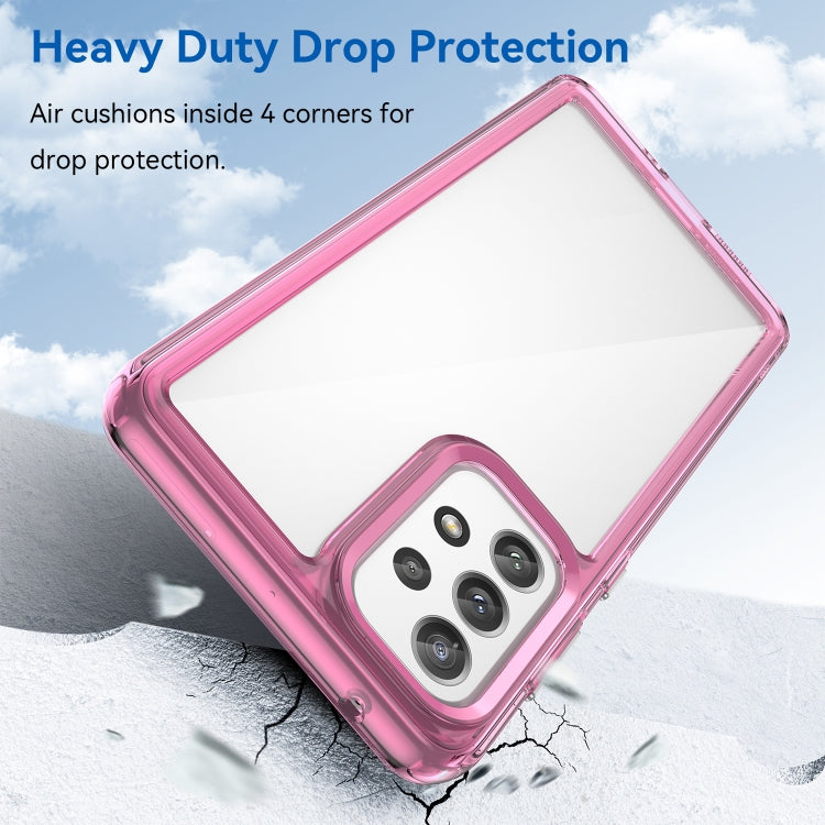 For Samsung Galaxy A73 5G Colorful Series Acrylic + TPU Phone Case