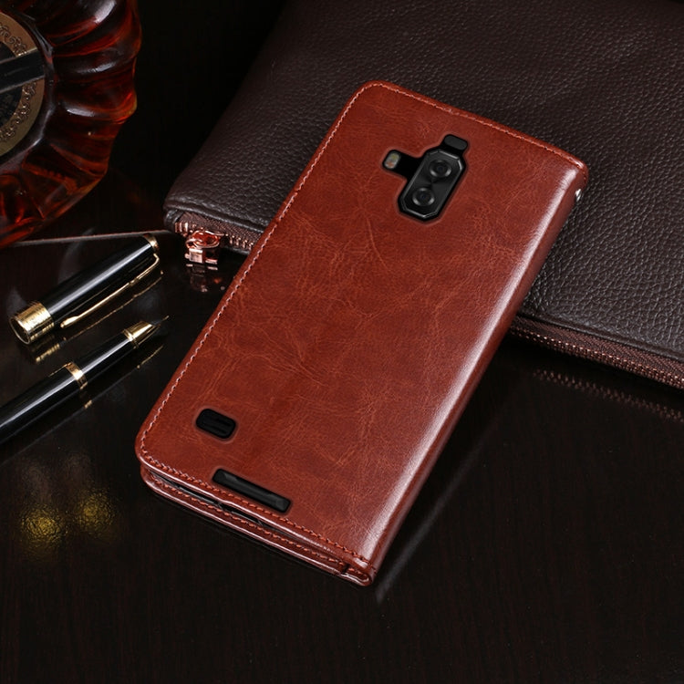 For Blackview BV9600 Pro idewei Crazy Horse Texture Horizontal Flip Leather Case with Holder & Card Slots & Wallet