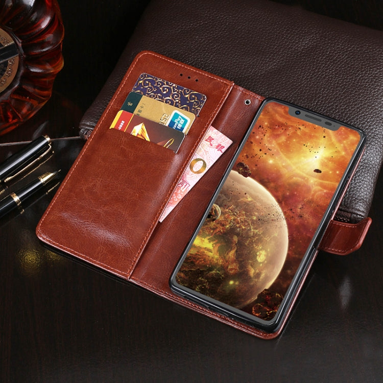 For Blackview BV9600 Pro idewei Crazy Horse Texture Horizontal Flip Leather Case with Holder & Card Slots & Wallet