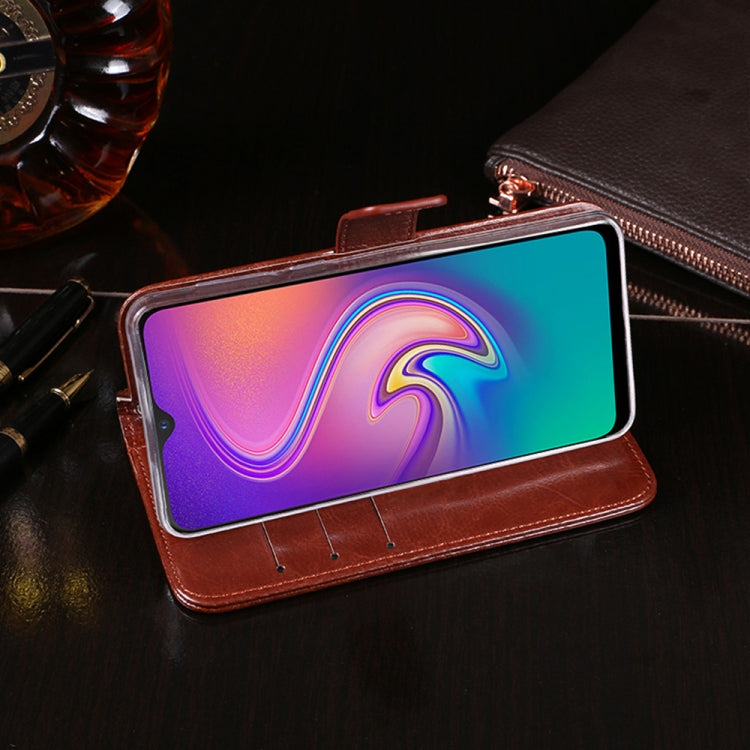 For Infinix S4 idewei Crazy Horse Texture Horizontal Flip Leather Case with Holder & Card Slots & Wallet