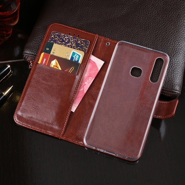 For Infinix S4 idewei Crazy Horse Texture Horizontal Flip Leather Case with Holder & Card Slots & Wallet
