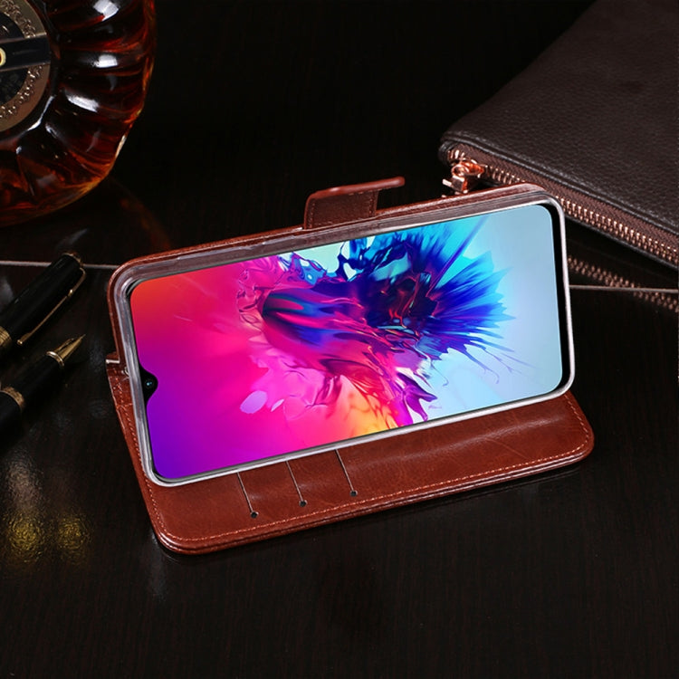 For Infinix Smart 3 Plus idewei Crazy Horse Texture Horizontal Flip Leather Case with Holder & Card Slots & Wallet