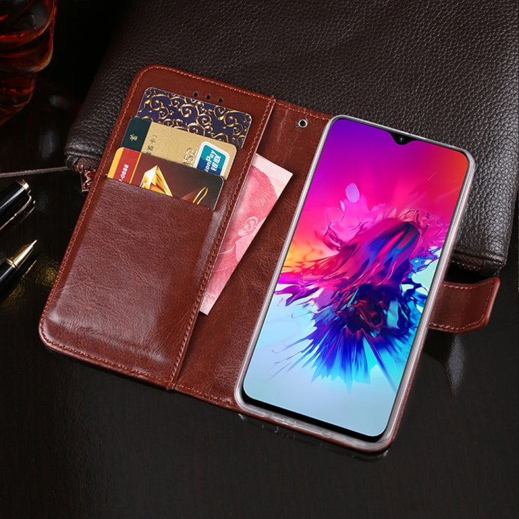 For Infinix Smart 3 Plus idewei Crazy Horse Texture Horizontal Flip Leather Case with Holder & Card Slots & Wallet