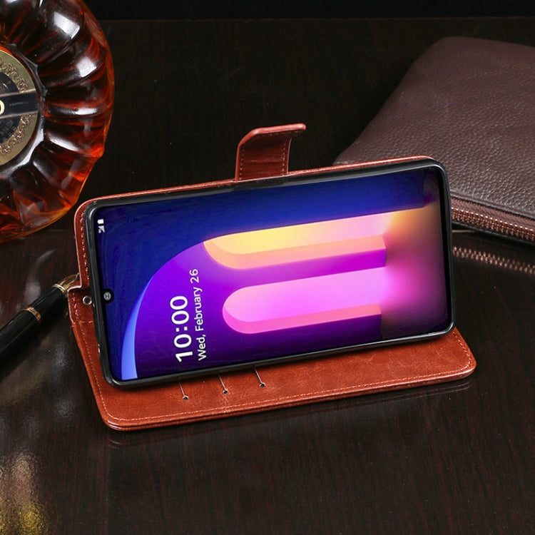 For LG V60 ThinQ idewei Crazy Horse Texture Horizontal Flip Leather Case with Holder & Card Slots & Wallet