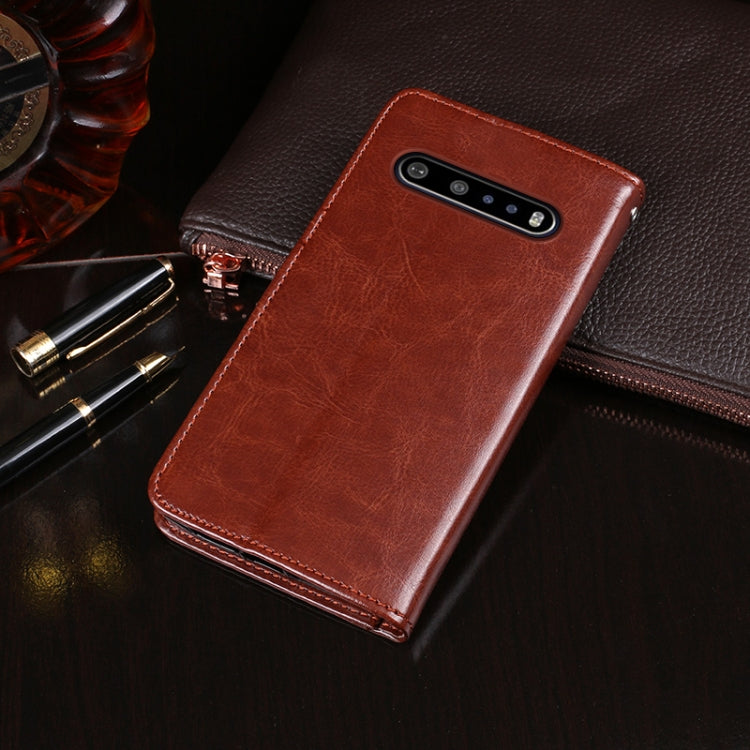 For LG V60 ThinQ idewei Crazy Horse Texture Horizontal Flip Leather Case with Holder & Card Slots & Wallet
