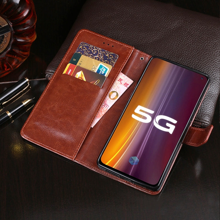 For Vivo IQOO 3 idewei Crazy Horse Texture Horizontal Flip Leather Case with Holder & Card Slots & Wallet