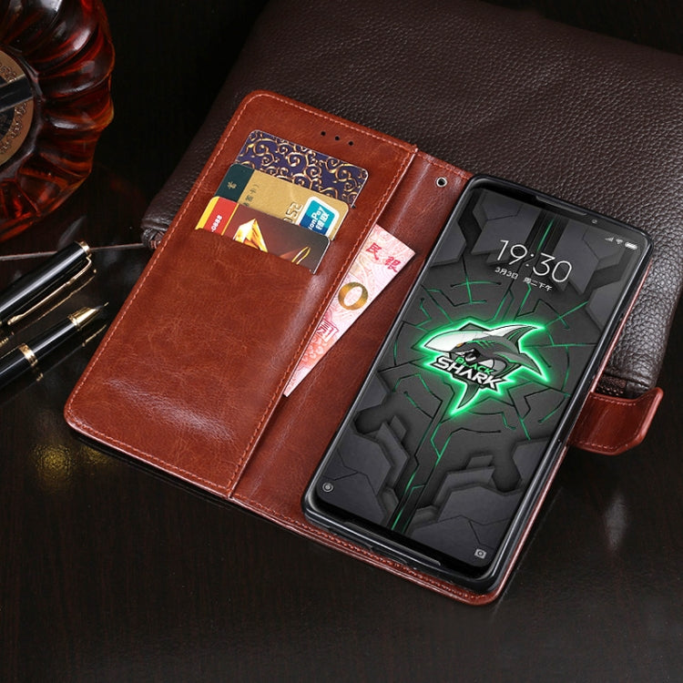 For Xiaomi Black Shark 3 idewei Crazy Horse Texture Horizontal Flip Leather Case with Holder & Card Slots & Wallet